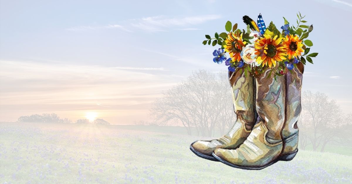 Boots with Flowers